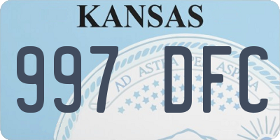 KS license plate 997DFC
