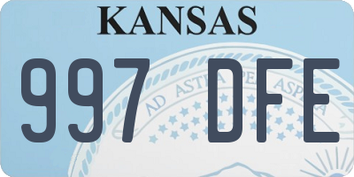 KS license plate 997DFE
