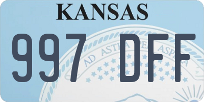 KS license plate 997DFF