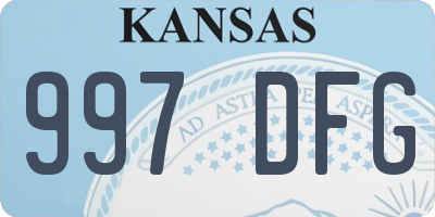 KS license plate 997DFG