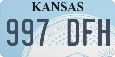 KS license plate 997DFH
