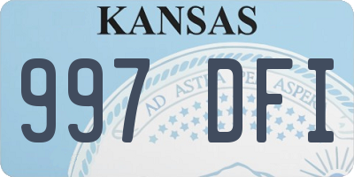 KS license plate 997DFI