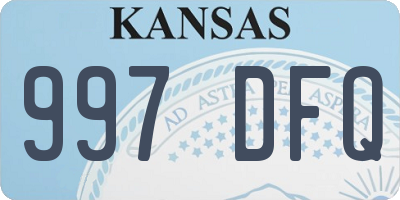 KS license plate 997DFQ