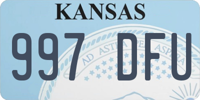 KS license plate 997DFU