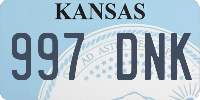 KS license plate 997DNK