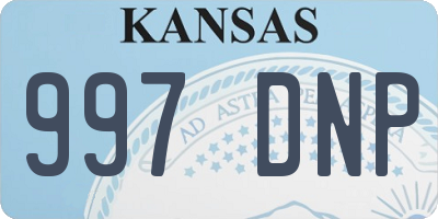 KS license plate 997DNP