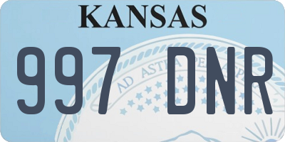KS license plate 997DNR