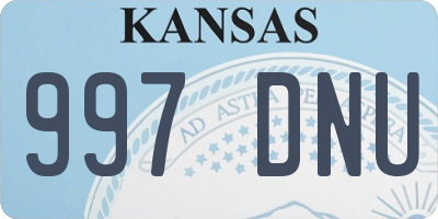 KS license plate 997DNU