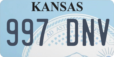 KS license plate 997DNV
