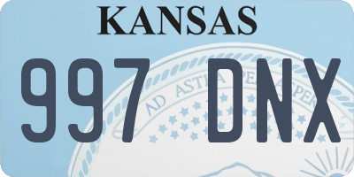 KS license plate 997DNX