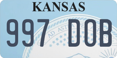 KS license plate 997DOB