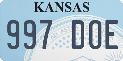 KS license plate 997DOE