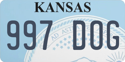 KS license plate 997DOG