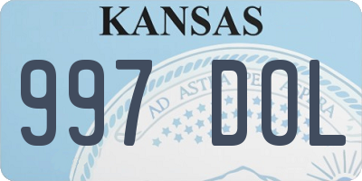 KS license plate 997DOL