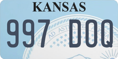 KS license plate 997DOQ