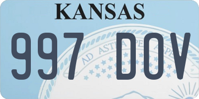KS license plate 997DOV