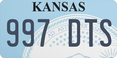 KS license plate 997DTS