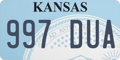 KS license plate 997DUA
