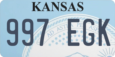 KS license plate 997EGK
