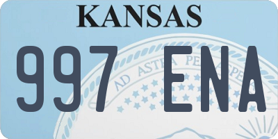 KS license plate 997ENA