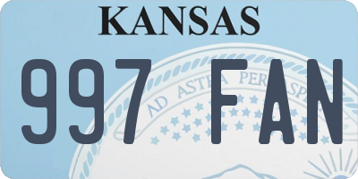 KS license plate 997FAN