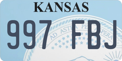 KS license plate 997FBJ
