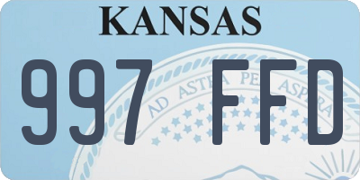 KS license plate 997FFD