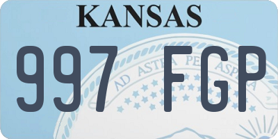 KS license plate 997FGP