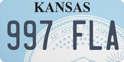 KS license plate 997FLA