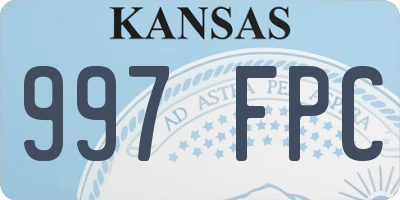 KS license plate 997FPC