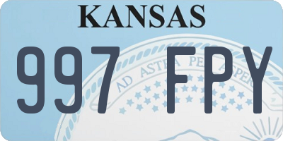 KS license plate 997FPY
