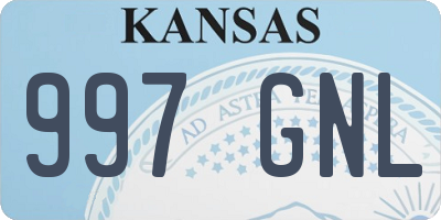 KS license plate 997GNL