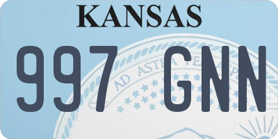 KS license plate 997GNN
