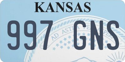 KS license plate 997GNS