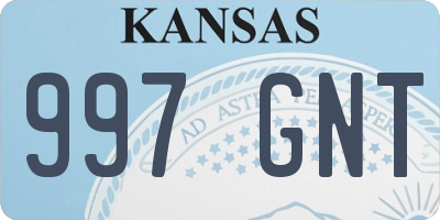 KS license plate 997GNT