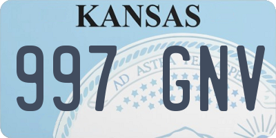 KS license plate 997GNV