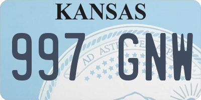 KS license plate 997GNW