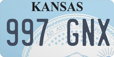 KS license plate 997GNX