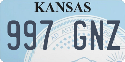 KS license plate 997GNZ