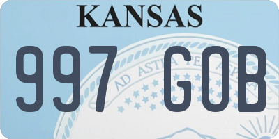KS license plate 997GOB