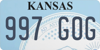 KS license plate 997GOG