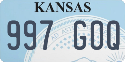 KS license plate 997GOQ
