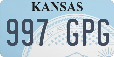 KS license plate 997GPG