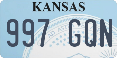 KS license plate 997GQN