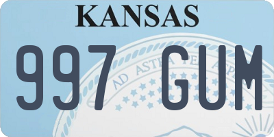 KS license plate 997GUM