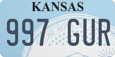 KS license plate 997GUR