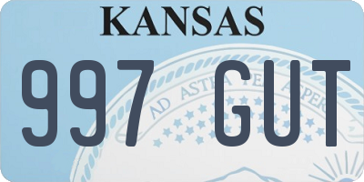 KS license plate 997GUT