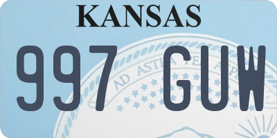 KS license plate 997GUW