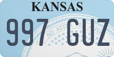KS license plate 997GUZ