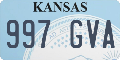 KS license plate 997GVA